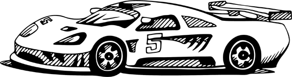 Race car action sports decal. Personalize as you order. AUTO_BOAT_4BL_02
