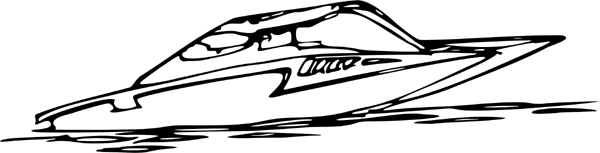 Speed boat action sports sticker. Customize on line. AUTO_BOAT_6BL_06