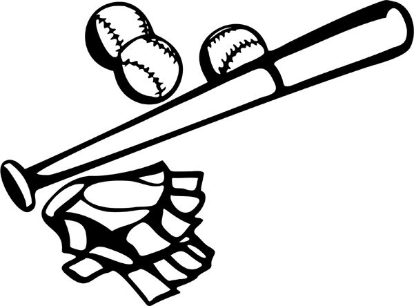 Baseball gear action sports sticker. Personalize on line. BASEBALL_5BL_00