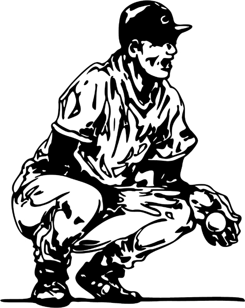 Baseball action sports decal. Customize on line. BASEBALL_6BL_08 Baseball action sports decal. Customize on line. BASEBALL_6BL_08