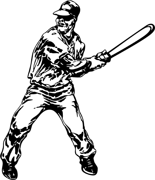 Baseball vinyl sports sticker. Customize on line. BASEBALL_6BL_12