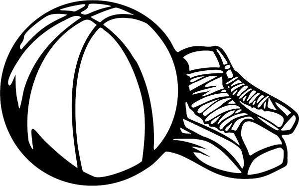 Basketball sports sticker. Personalize on line. BASKETBALL_5BL_10