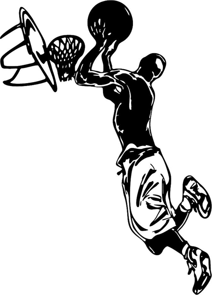 Basketball scorer sports action vinyl sticker. Personalize on line. BASKETBALL_6BL_23