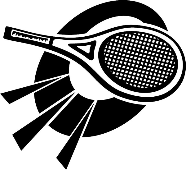 Tennis gear vinyl sports decal. Personalize on line. ESPORTS_56B