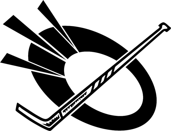 Hockey stick vinyl action sports sticker. Personalize as you order. ESPORTS_88B