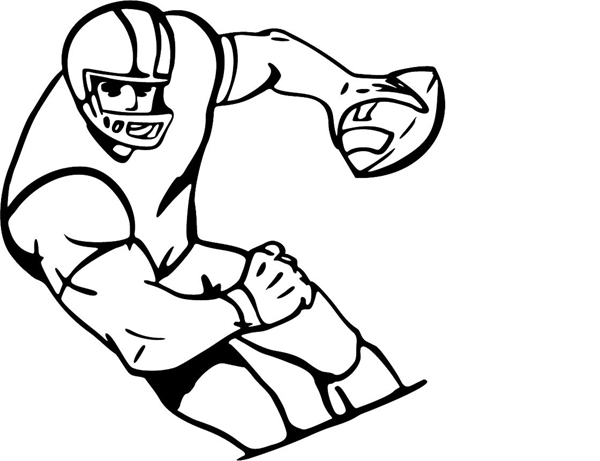Football action sports decal. Personalize on line. FOOTBALL_4BL_29
