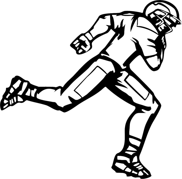 Football action sports decal. Personalize on line. FOOTBALL_5BL_09