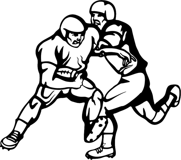 Football sports action sticker. Make it personal on line. FOOTBALL_5BL_40