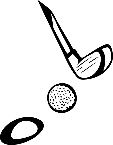 Golf vinyl sports decal. Personalize on line. GOLF_5BL_07