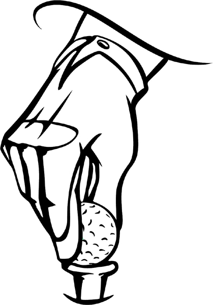 Golf action sports decal. Personalize on line. GOLF_5BL_18
