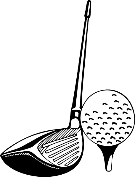 Golfing vinyl sports sticker. Customize on line. GOLF_5BL_31