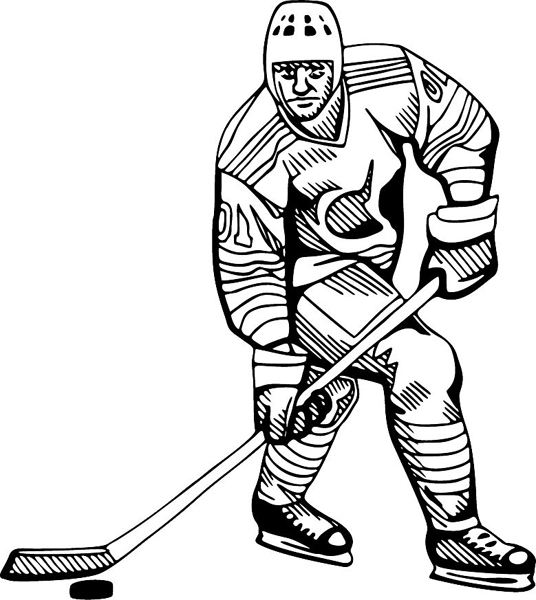 Hockey sports vinyl sticker. Personalize on line. HOCKEY_4BL_04