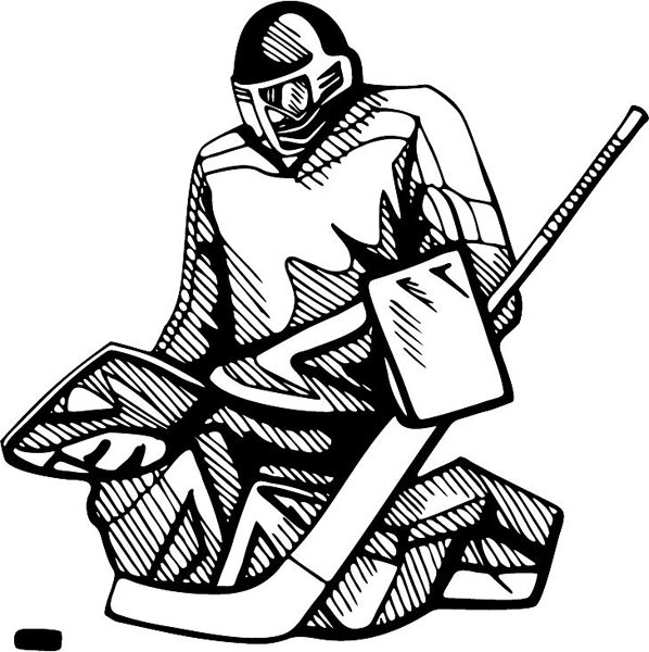 Hockey player sports action vinyl decal. Customize on line. HOCKEY_4BL_05