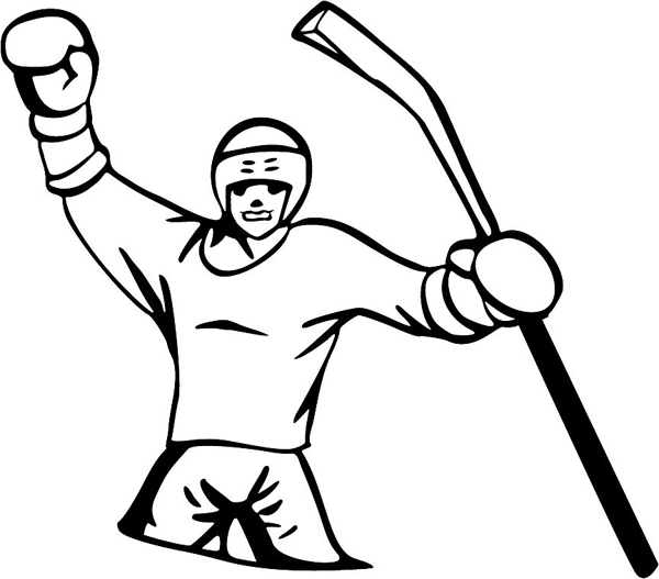 Hockey sports sticker. Personalize on line. HOCKEY_4BL_22