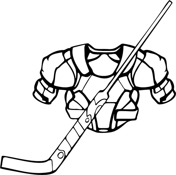 Hockey action sports decal. Customize on line. HOCKEY_5BL_14
