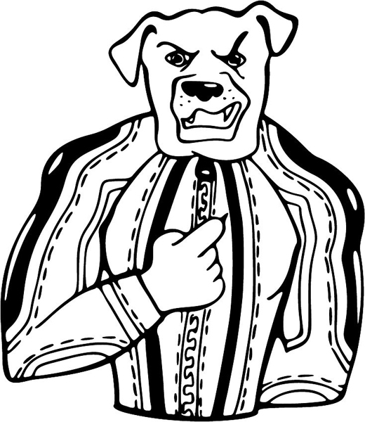 Bulldog mascot sports decal. Customize as you order. MASCOTS_4BL_60