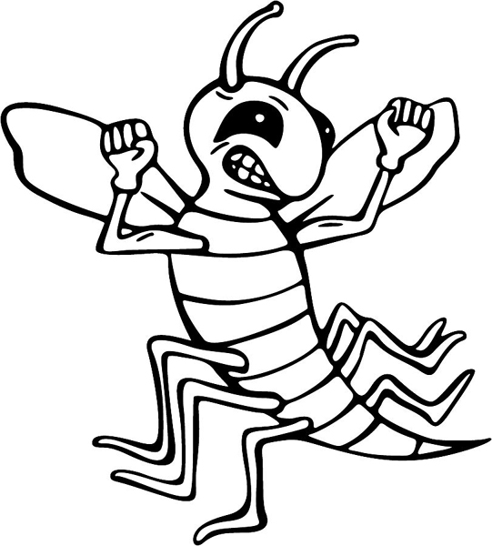 Bumble Bee mascot sports sticker. Customize on line. MASCOTS_4BL_65