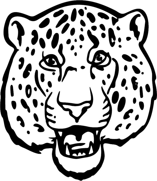 Leopard mascot sports decal. Customize on line. MASCOTS_5BL_016