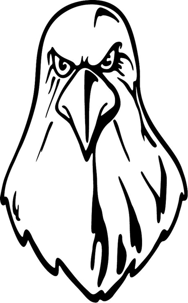 Eagle mascot sports action decal. Customize on line. MASCOTS_5BL_035