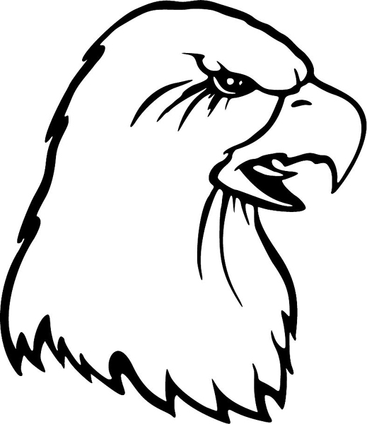 Eagle mascot sports action decal. Personalize on line. MASCOTS_5BL_036