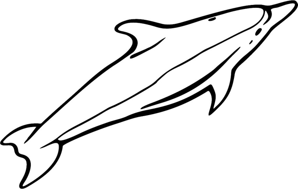 Dolphin mascot action sports decal. Personalize on line. MASCOTS_5BL_041
