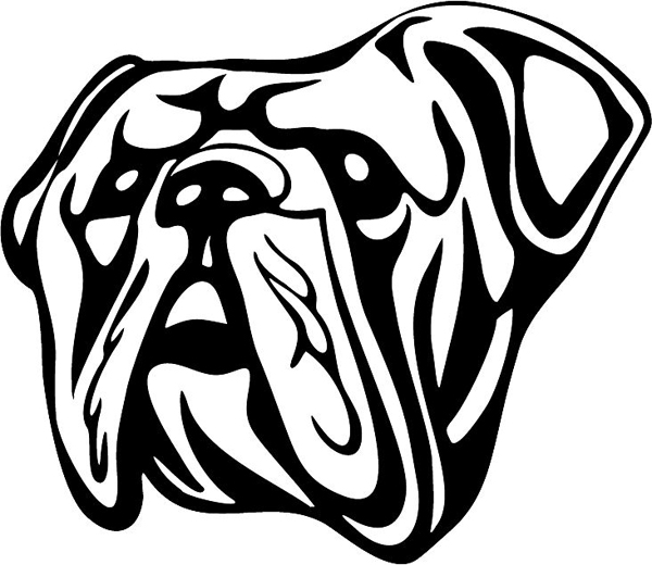 Bulldog mascot sports sticker. Personalize as you order. MASCOTS_5BL_126