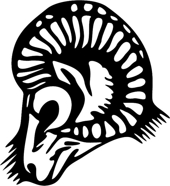 Ram mascot sports decal. Personalize on line. MASCOTS_5BL_131