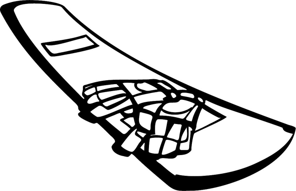 Snowboard vinyl sports action sticker. Customize on line. SKI_SNOWBOARD_5BL_07