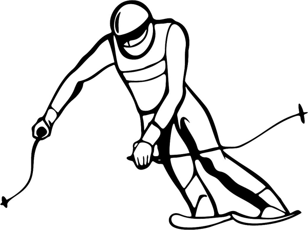 Skiing sports action vinyl sticker. Personalize on line. SKI_SNOWBOARD_5BL_15
