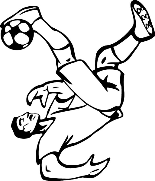 Soccer sports action vinyl sticker. Personalize on line. SOCCER_4BL_21