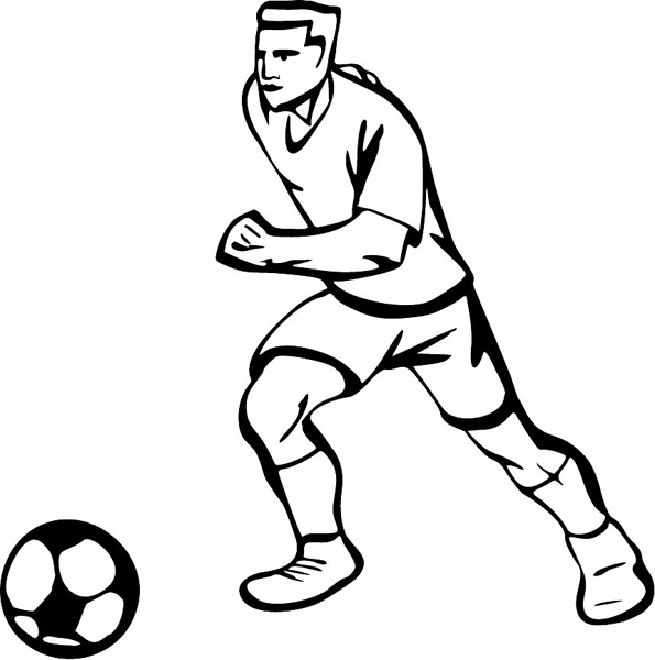 Soccer vinyl sports sticker. Personalize as you order. SOCCER_4BL_26