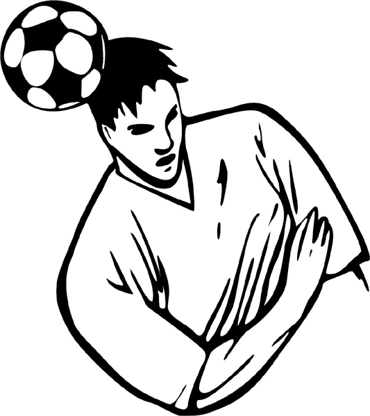 Soccer action sports decal. Personalize on line. SOCCER_5BL_16