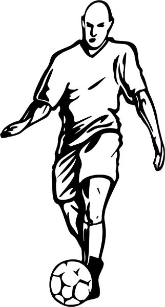 Soccer sports action vinyl decal. Personalize on line. SOCCER_5BL_21