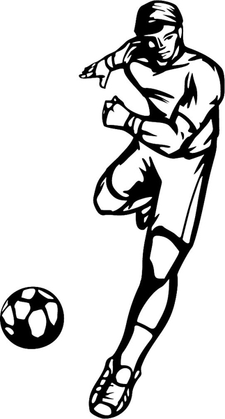 Soccer sports sticker. Personalize on line. SOCCER_5BL_27