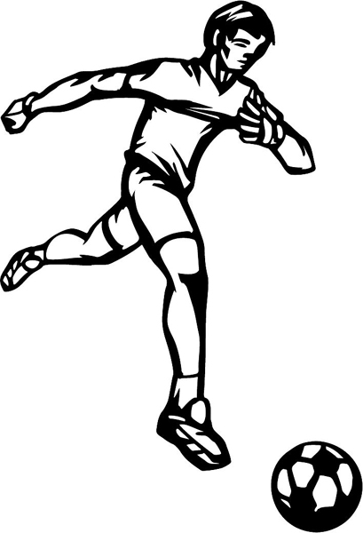 Soccer vinyl sports decal. Customize as you order. SOCCER_5BL_28