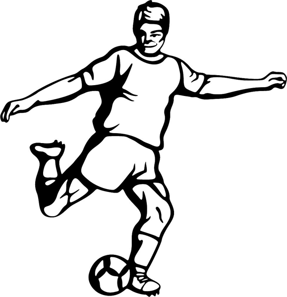 Soccer sports sticker. Customize on line. SOCCER_5BL_30