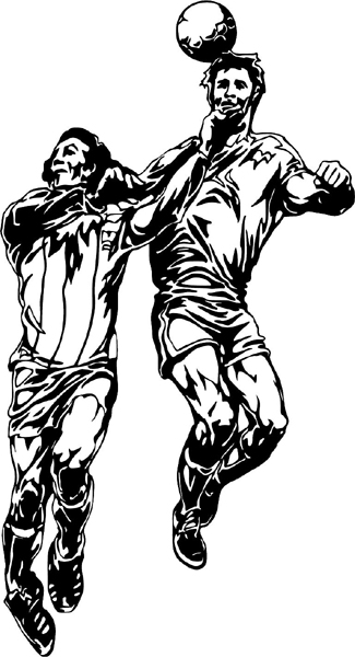 Soccer action sports decal. Personalize on line. SOCCER_6BL_28
