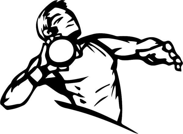 Shot Put Clipart Discus Cartoon Track Throwing Clip 5bl Field Golf Action L...