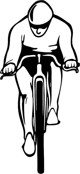 Bicyclist sports action vinyl sticker. Make it personal on line. TRACK_FIELD_5BL_17