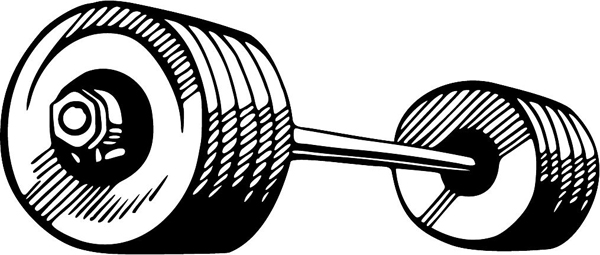 Barbell weights vinyl sports decal. Customize on line. TRACK_FIELD_5BL_25
