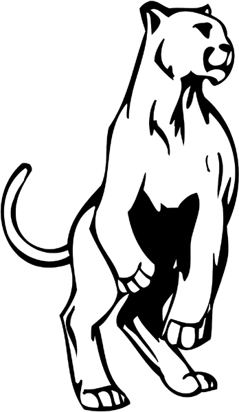 Cougar mascot action sports sticker. Personalize on line. animal-mascots-am_012