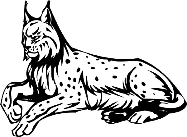 Lynx mascot action sports decal. Personalize on line. animal-mascots-am_019