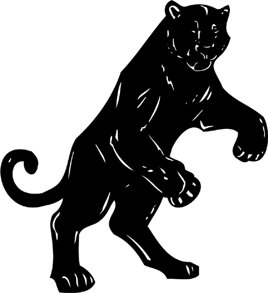 Panther mascot action sports decal. Customize on line. animal-mascots-am_020