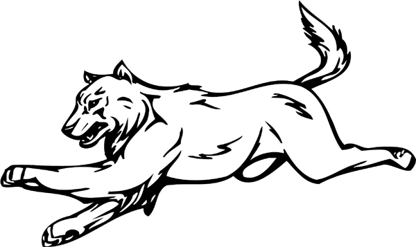 Wolf mascot action sports sticker. Customize on line. animal-mascots-am_026