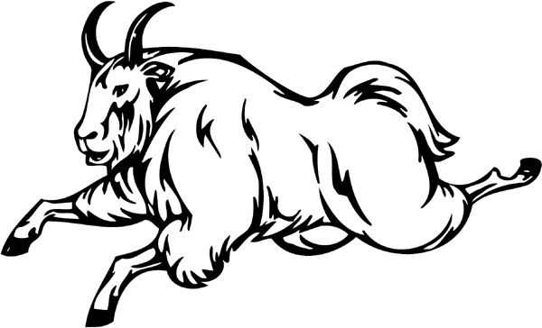 Billy Goat mascot action sports decal. Customize on line. animal-mascots-am_042