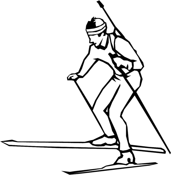Skiing action sports decal. Personalize on line. sport_055