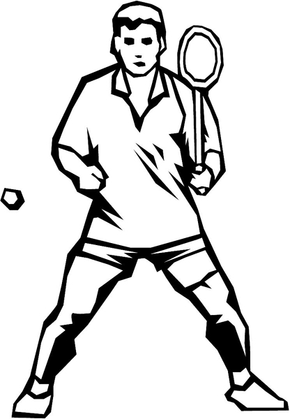 Tennis player sports sticker. Customize on line. sport_072