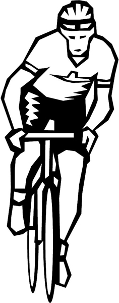 Bicyclist vinyl sports sticker. Personalize on line. sport_076