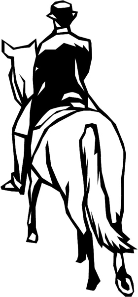 Equestrian vinyl sports decal. Personalize on line. sport_099