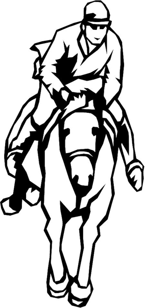 Horse riding action sports vinyl sticker. Personalize on line. sport_115
